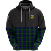 Campbell Modern Clan Half Of Tartan Zipper Hoodie
